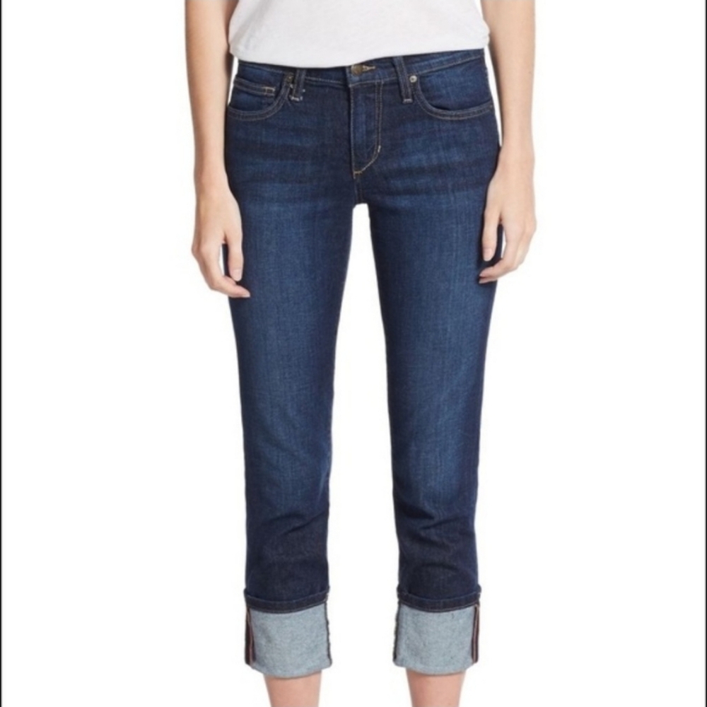 Joe's Jeans Maven Dark Wash Cuffed Capri Sz 26